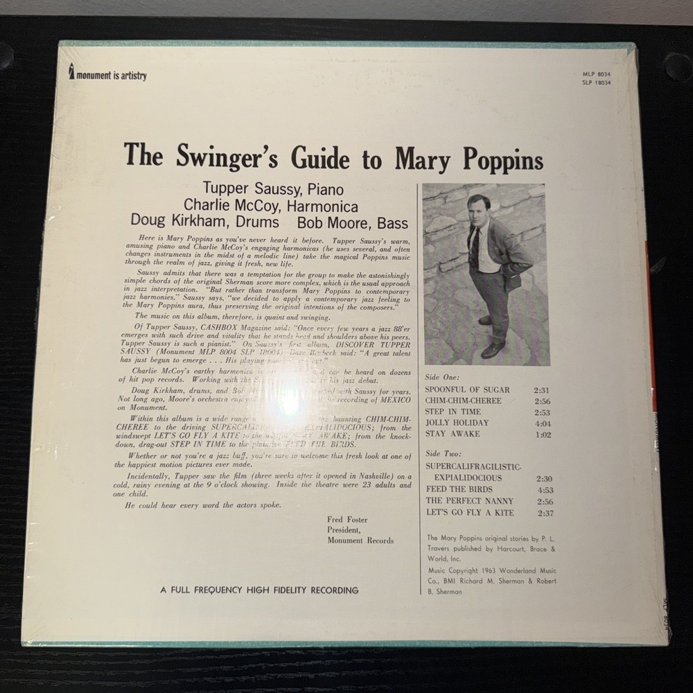 The Tupper Sassy Quartet- Swingers Guide To Mary Poppins Vinyl LPSLP-1803 EX - Picture 7 of 16